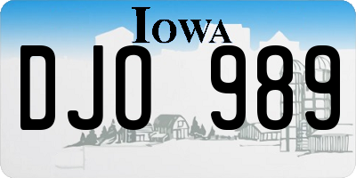 IA license plate DJO989