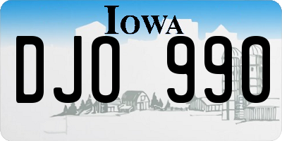 IA license plate DJO990