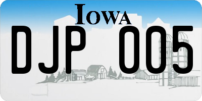 IA license plate DJP005