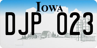 IA license plate DJP023