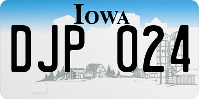 IA license plate DJP024
