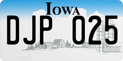 IA license plate DJP025