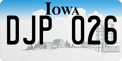IA license plate DJP026