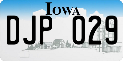 IA license plate DJP029