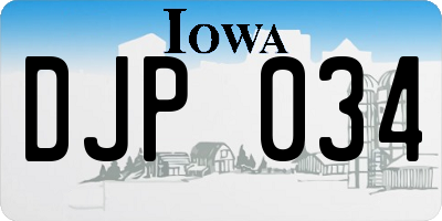 IA license plate DJP034