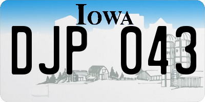 IA license plate DJP043