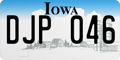 IA license plate DJP046