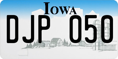 IA license plate DJP050