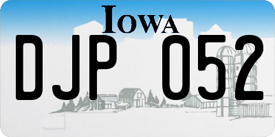 IA license plate DJP052