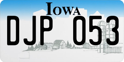 IA license plate DJP053