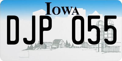 IA license plate DJP055