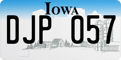 IA license plate DJP057