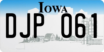 IA license plate DJP061