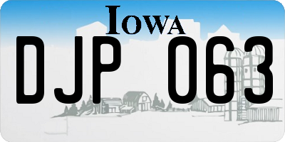 IA license plate DJP063