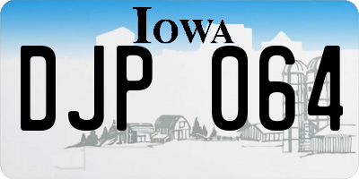 IA license plate DJP064