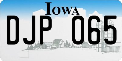 IA license plate DJP065