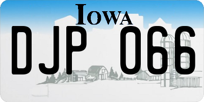 IA license plate DJP066