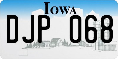 IA license plate DJP068