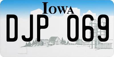 IA license plate DJP069