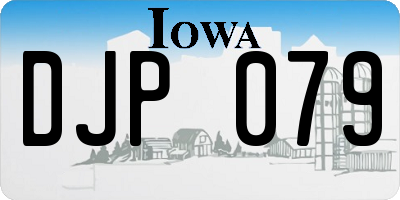 IA license plate DJP079