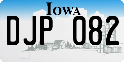 IA license plate DJP082