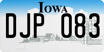 IA license plate DJP083