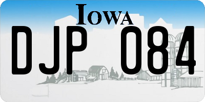 IA license plate DJP084