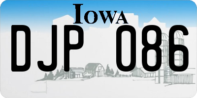 IA license plate DJP086