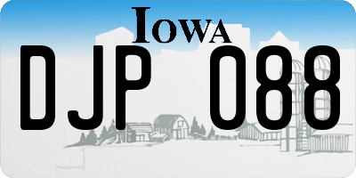IA license plate DJP088