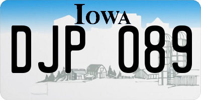 IA license plate DJP089
