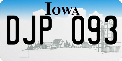 IA license plate DJP093