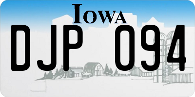 IA license plate DJP094
