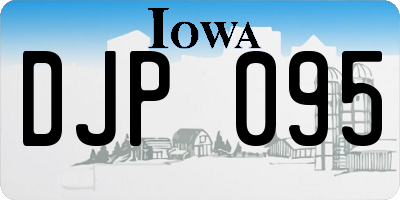 IA license plate DJP095