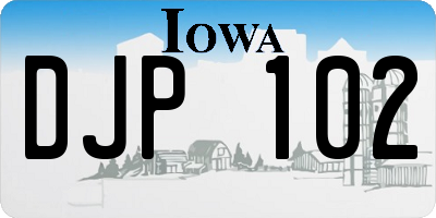 IA license plate DJP102