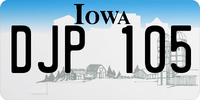 IA license plate DJP105