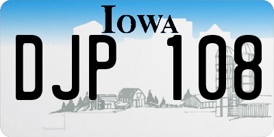 IA license plate DJP108