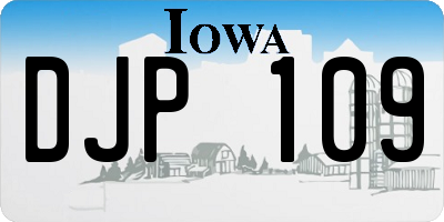 IA license plate DJP109
