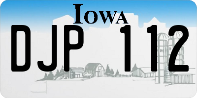 IA license plate DJP112
