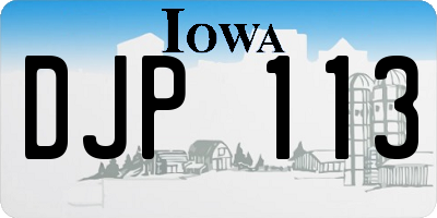 IA license plate DJP113