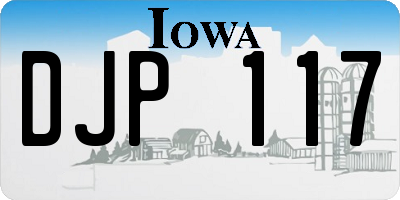 IA license plate DJP117