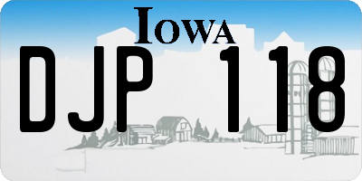 IA license plate DJP118