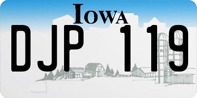 IA license plate DJP119