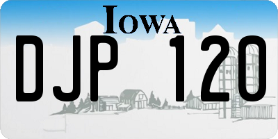 IA license plate DJP120