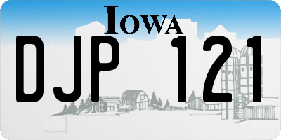 IA license plate DJP121