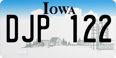 IA license plate DJP122