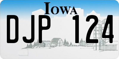 IA license plate DJP124
