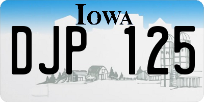 IA license plate DJP125