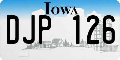 IA license plate DJP126