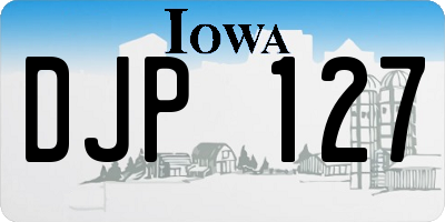 IA license plate DJP127