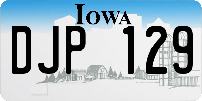 IA license plate DJP129